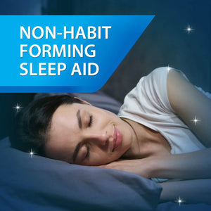 Peaceful sleeper representing Unisom SleepGels non-habit forming nighttime sleep aid for occasional sleeplessness