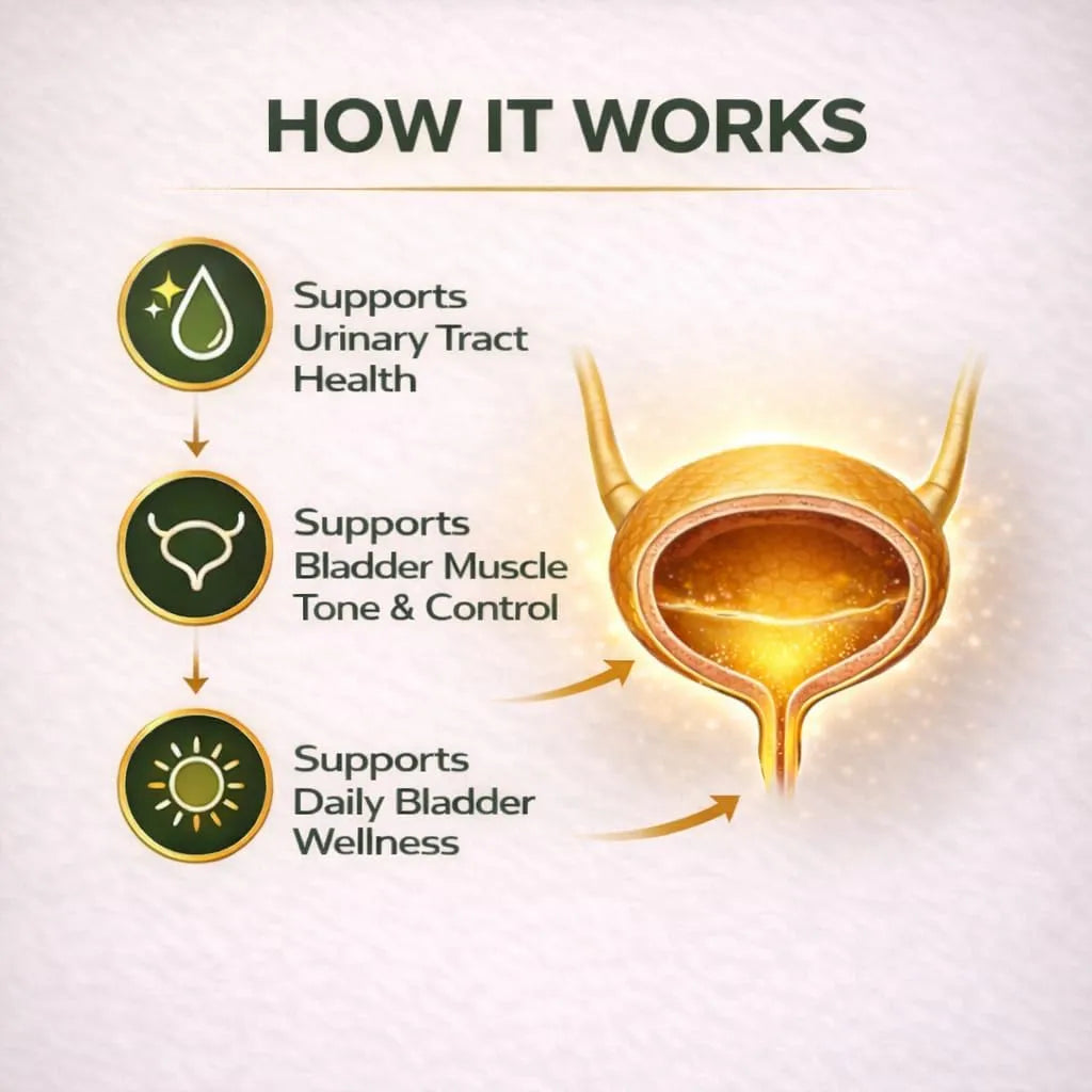 VetriScience Bladder Health chewable tablets for dogs infographic showing support for urinary tract health and bladder muscle tone.